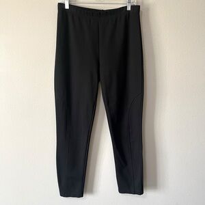 Clara Sunwoo Black Knit Straight Leg Pull On Pants Size XL Elastic Waist
